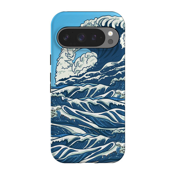 For Google Pixel 11 Pro Case, Tough Protective Cover, Japanese Wave | iCoverLover Australia