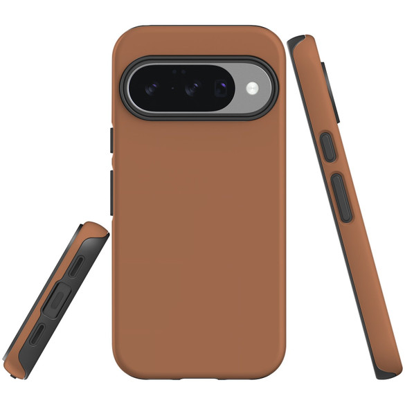 For Google Pixel 11 Case, Tough Protective Cover, Brown | iCoverLover Australia