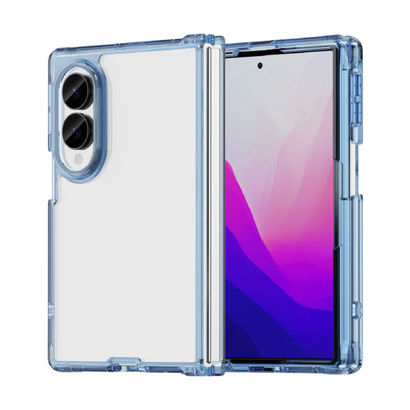 For Samsung Galaxy Z Fold8 Clear Airbag Case - Clear Blue