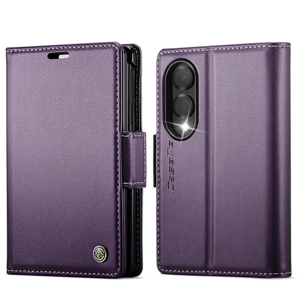 For Samsung Galaxy Z Fold8 Case - RFID Wallet -Purple