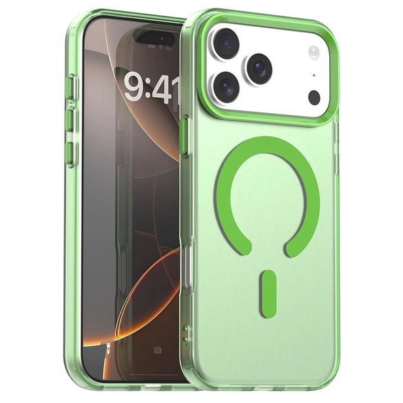 For iPhone 18 Pro Max Case | Candy MagSafe Compatible Clear Cover, Green