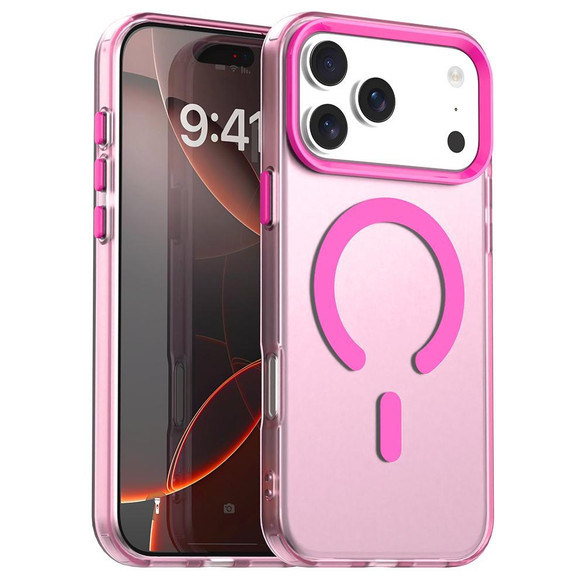 For iPhone 18 Pro Case | Candy MagSafe Compatible Clear Cover, Red