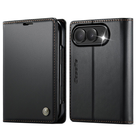 For iPhone Duo Case - CaseMe RFID Wallet - Black