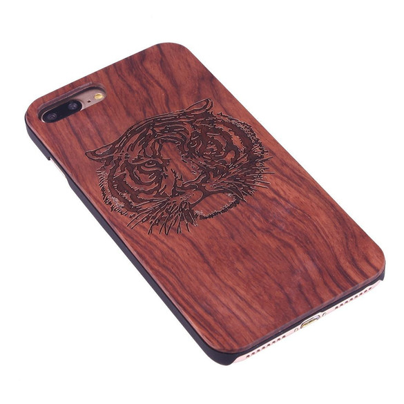 Rosewood Tiger Head Wooden iPhone 8 PLUS & 7 PLUS Case | Wooden iPhone 8 PLUS & 7 PLUS Cases | Wooden iPhone 8 PLUS & 7 PLUS Covers | iCoverLover