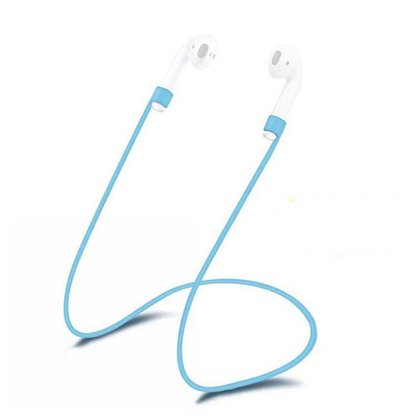 For Apple AirPods 1 & 2 Strap Blue Silicone Unisex Earphones Anti-Lost Line, 60 cm Cable | AirPods Accessories | iCoverLover