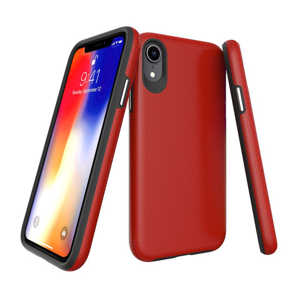 iPhone XR Case Red Shockproof Armor Protective Cover with Wireless Charging Support | Armor Apple iPhone XR Covers | Armor Apple iPhone XR Cases | iCoverLover