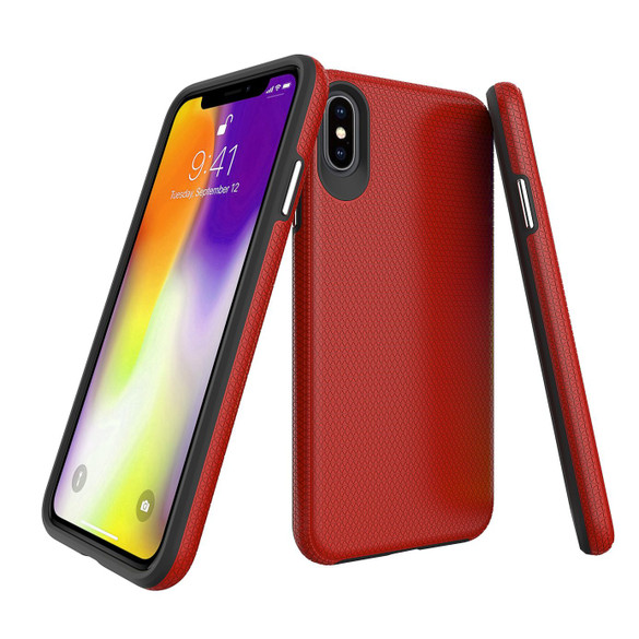 iPhone XS Max Case Red Shockproof PC & TPU Heat Dissipating Armor Protective Cover| Armor Apple iPhone XS Max Covers | Armor Apple iPhone XS Max Cases | iCoverLover