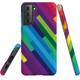 For Samsung Galaxy S23 Ultra, S23+ Plus, S23, S22 Ultra, S22+, S22, S21 Case, Protective Cover, Lined Rainbow | Protective Cases | iCoverLover.com.au