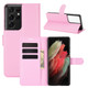 For Samsung Galaxy S21 Ultra Case Lychee Folio Protective PU Leather Wallet Cover, Pink | iCoverLover.com.au | Phone Cases