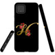 For Google Pixel 7, 6 Pro, 5, 4A 5G, 4A, 4 XL, 4 Case, Tough Protective Back Cover, Embellished Letter H | Protective Cases | iCoverLover.com.au
