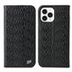 For iPhone 13 Pro Max, 13, 13 Pro, 13 mini Case, Fierre Shann Crocodile Pattern Genuine Cow Leather Wallet Cover, Black | iCoverLover.com.au
