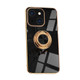 For iPhone 14 Pro Max, 14 Plus, 14 Pro, 14 Case, Flexible Electroplated Cover, Ring Holder, Black | Back Cover | iCL Australia