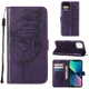 For iPhone 14 Pro Max, 14 Pro, 14 Plus, 14 Case, Floral Butterfly, PU Leather, Lanyard, Stand, Dark Purple | Wallet Folio Cases | iCoverLover.com.au