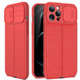 For iPhone 14 Pro Max, 14 Pro, 14 Plus, 14 Case, Textured TPU Protective Cover, Camshield, Red | Back Cases | iCoverLover.com.au