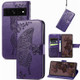 For Google Pixel 7 Pro Case, Butterfly Embossed Cover, Stand, Dark Purple | Wallet Cases | iCoverLover.com.au