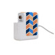 Wall Charger Wrap in 2 Sizes, Paper Leather, Blue Orange ZigZag | AddOns | iCoverLover.com.au
