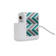 Wall Charger Wrap in 2 Sizes, Paper Leather, Blue And Grey ZigZag | AddOns | iCoverLover.com.au