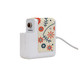 Wall Charger Wrap in 2 Sizes, Paper Leather, Orange And Blue Flowers | AddOns | iCoverLover.com.au