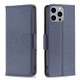 For iPhone 15 Pro Max, 15 Pro, 15 Plus & 15 Case, Lychee Texture Folio PU Leather Wallet Cover, Blue | iCoverLover Australia