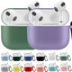 For AirPods 3rd Gen Case, Solid Color Silicone Protective Cover with Hook