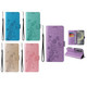 For Samsung Galaxy S25+ PU Leather Case - Embossed Butterfly & Flower Design, Card Holder & Stand | iCoverLover.com.au