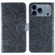 For iPhone 17 Pro Max, 17 Pro, 17 Air or 17 Wallet Case - Elegant Lace Flower PU Leather Folio Cover, Dark Blue | iCoverLover.com.au For iPhone 17 Pro Max, 17 Pro, 17 Air or 17 Wallet Case - Elegant Lace Flower PU Leather Folio Cover, Dark Blue | iCoverLover.com.au