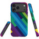 For Apple iPhone 18 Pro Max Case, MagSafe Compatible Protective Cover, Lined Rainbow | iCoverLover Australia
