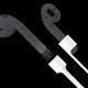 For Apple Airpods 1 & 2 Strap Black Silicone Unisex Earphones Anti-Lost Line, 60 cm Cable | AirPods Accessories | iCoverLover