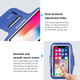 Samsung S10 PLUS and iPhone XS MAX Case Dark Blue PVC Leather Sports Armband with Earphone Hole, Key Holder, Adjustable | Running Sports Accessories | Phone Accessories | iCoverLover