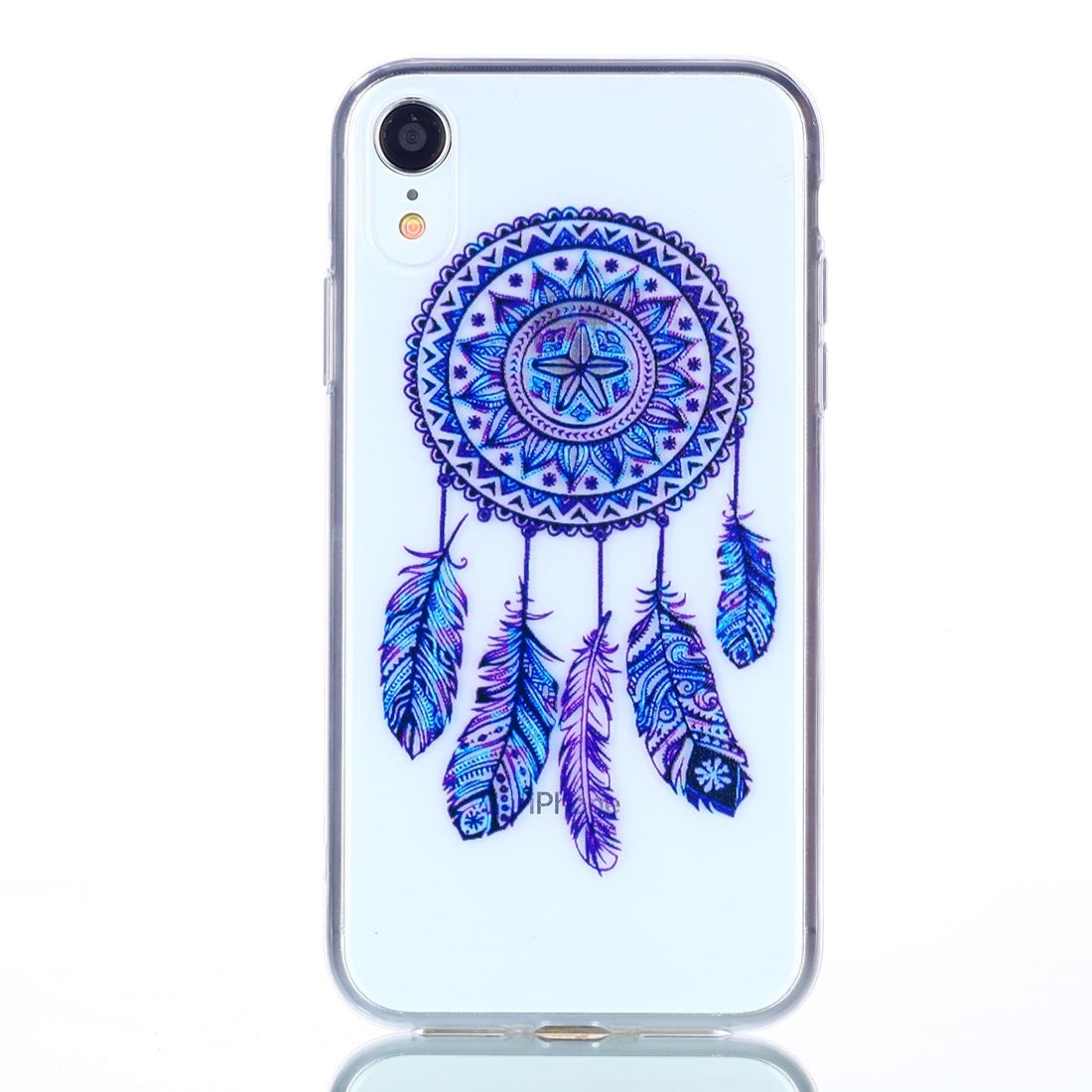 iPhone XR Case Blue Dreamcatcher Varnish Painting Clear Soft TPU