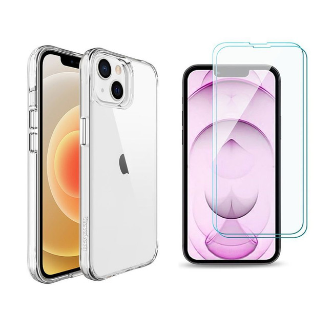 iCoverLover For iPhone 13 mini Case & [2-Pack] Tempered Glass Screen ...