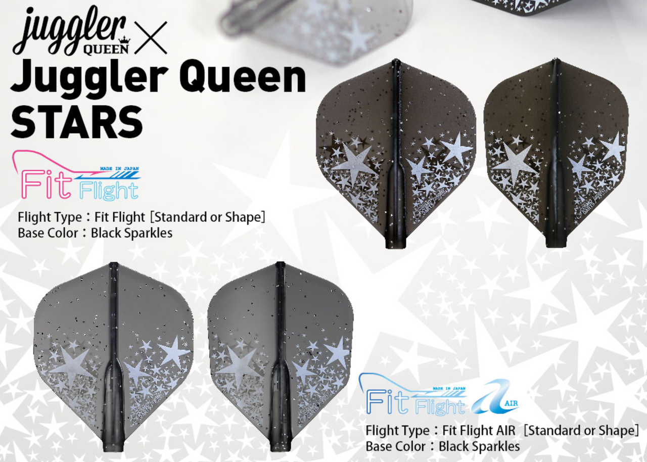ダーツセット Juggler Queen Fit Flight Fit Flight Juggler Queen - Stars - Standard (2017) - theDartZone.com