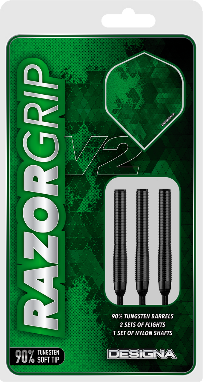 Designa Darts - Mega Grip V2 M4 90% Tungsten 21g 23g 25g (Steel