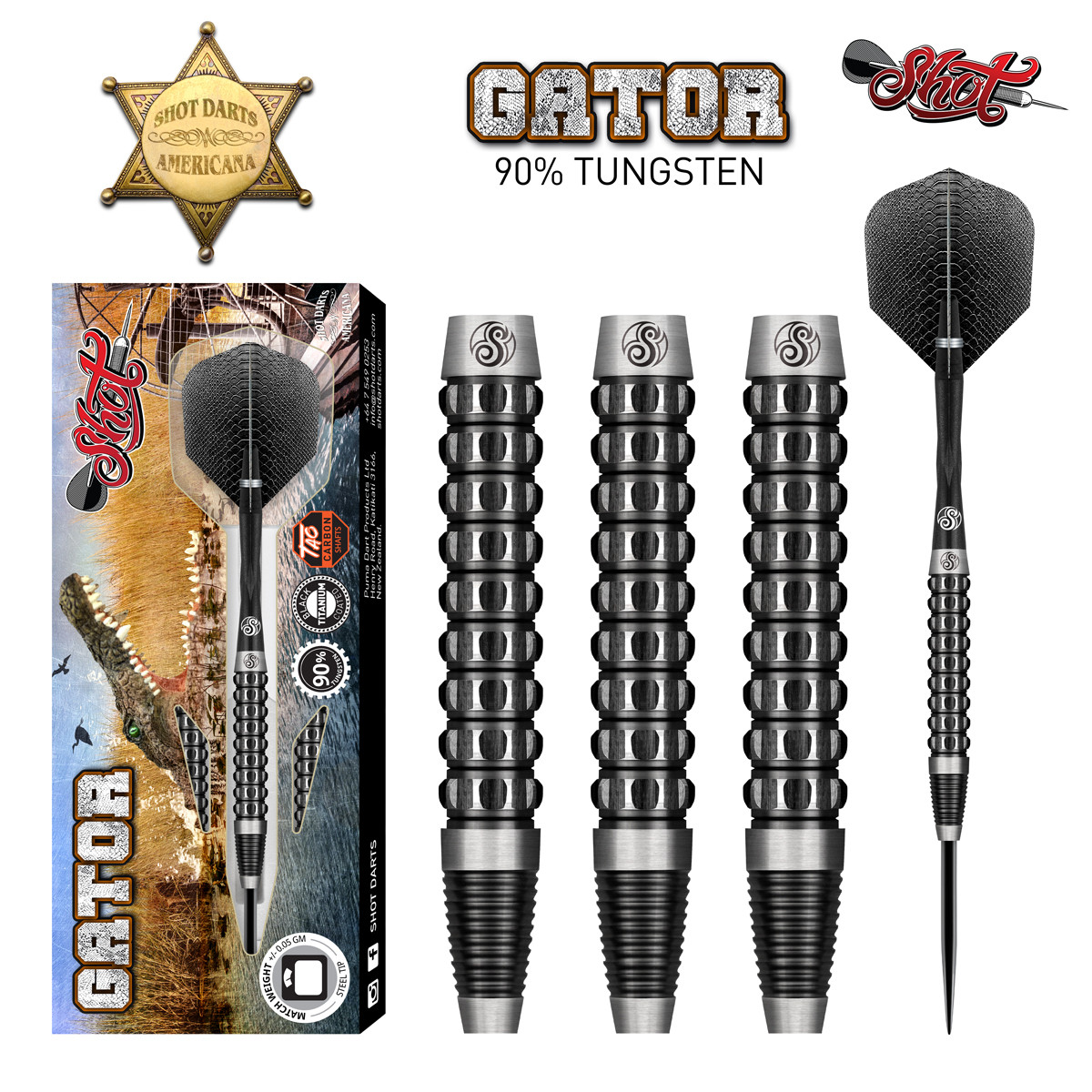 Shot Americana Gator Steel Tip Darts - 22g - theDartZone.com
