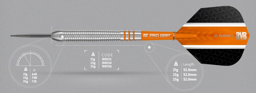 Target - Raymond Van Barneveld - RVB80 - SteelTip Dart - 21g