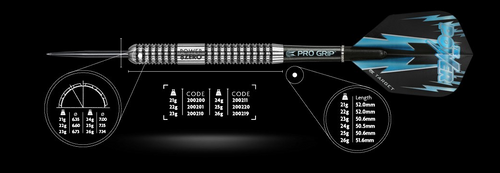 Target - The Power - Phil Taylor 8Zero Steel Tip Dart - 25g