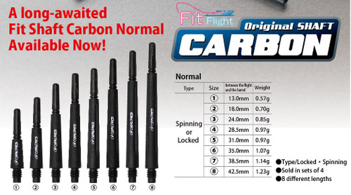 Fit Shaft CARBON Normal - Spinning - Pearl White - #4 (28.5mm)