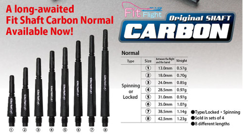 Fit Shaft CARBON Normal - Locked - Pearl White - #3 (24mm)