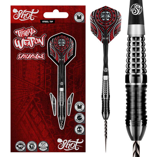 Shot Tribal Weapon - Savage - Steel Tip Darts - 26g