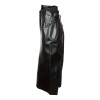 Faux Leather and Wool Skirt
