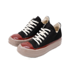 Black Canvas Dipped Rubber Sole Sneaker