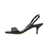 Black Open Toe Sling-Back Pump