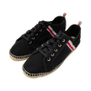 Black Canvas Espadrilles with stripes