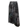 Green Cutaway Printed Skirt 