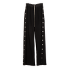 Wide Black Sweat Pant with Snaps