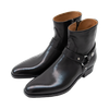 Black Leather Moto Boots 