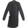 Black Drawstring Cinch Zippered Lapel Coat Black Drawstring Cinch Zippered Lapel Coat