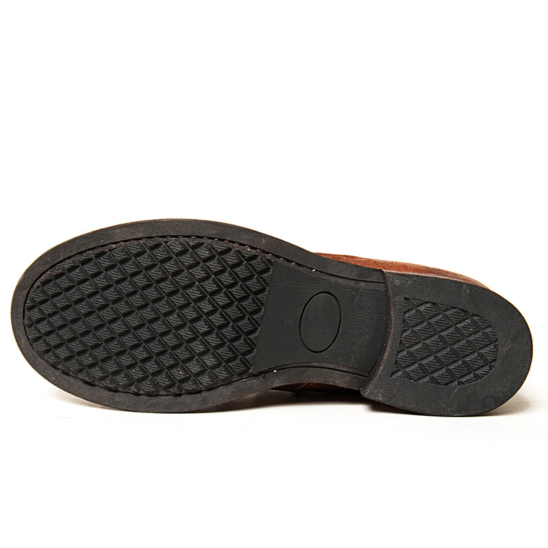 Moma Knit Leather Hiking Boot in Rust for Men | Alan Bilzerian