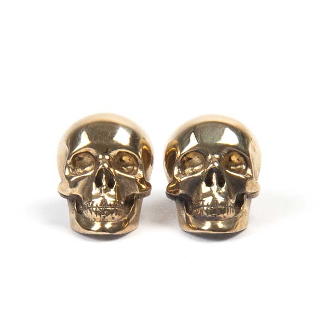 Gold Half Skull Stud Earrings | Alan 