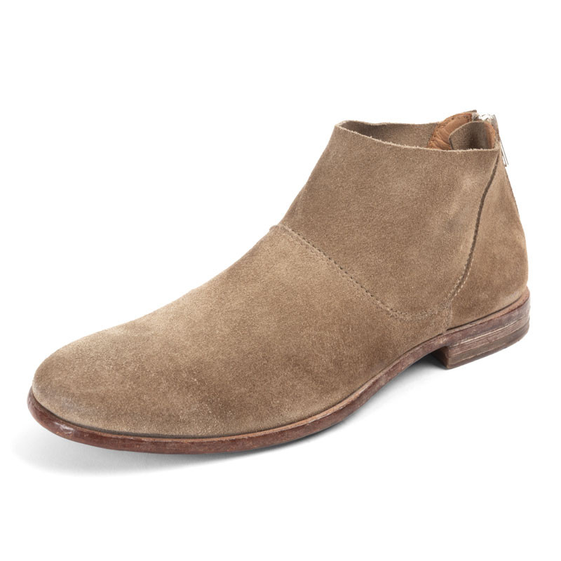 MOMA Back Zip Suede Boots | Alan Bilzerian